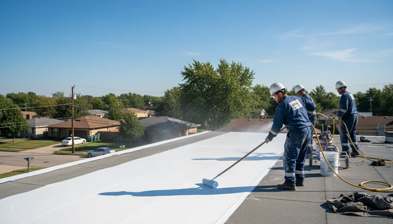 Commercial roof coating in Hecker, IL near me